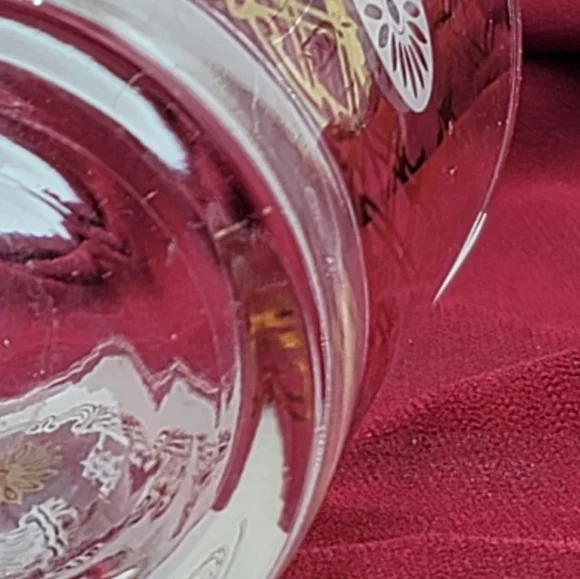 Gold Medallion Rocks Glasses White Panels Regency Barware Set 5 70s Vintage - Picture 7 of 7